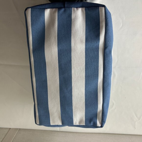 DOLCE & GABBANA Light Blue Striped Canvas Tote Bag - Picture 12 of 12